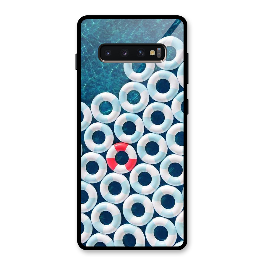 Light Blue Allure Glass Back Case for Galaxy S10 Plus