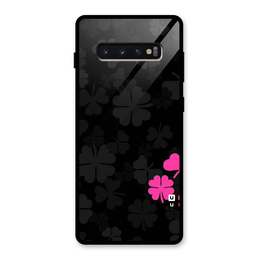 Little Pink Flower Glass Back Case for Galaxy S10 Plus