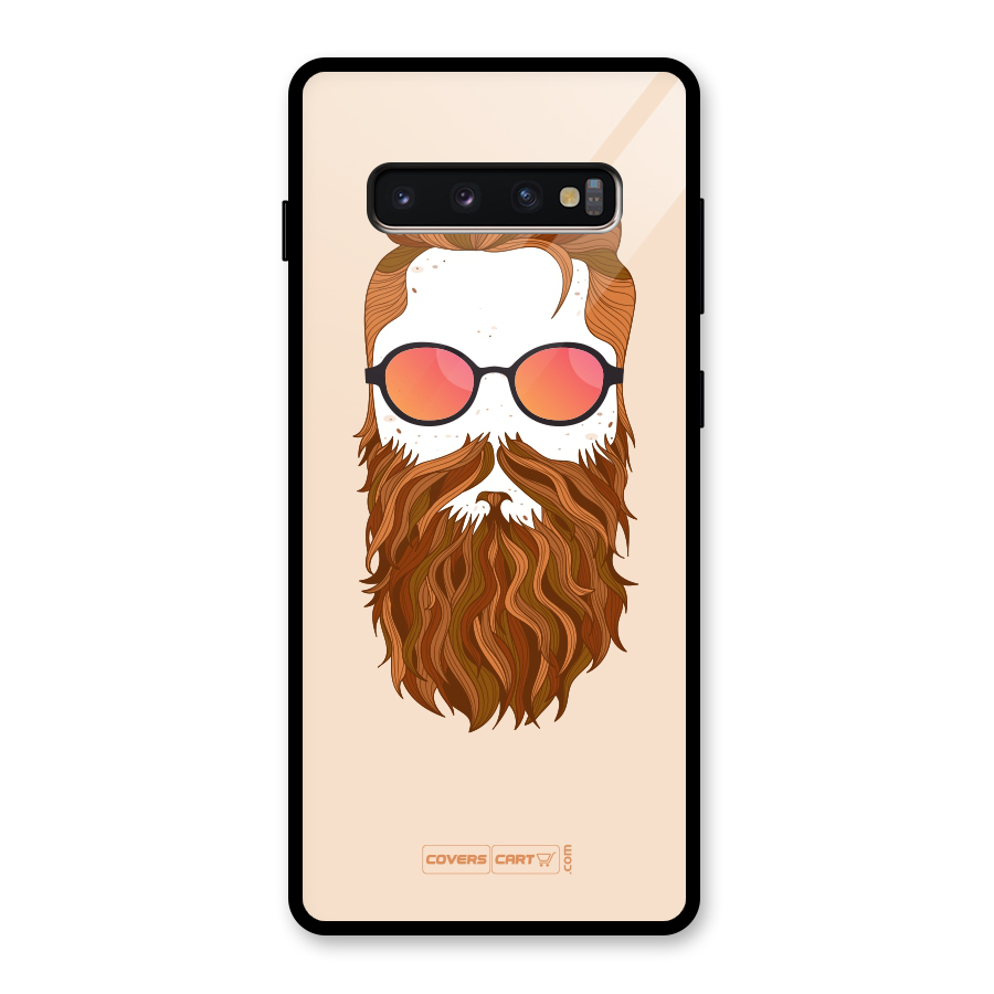 Man in Beard Glass Back Case for Galaxy S10 Plus