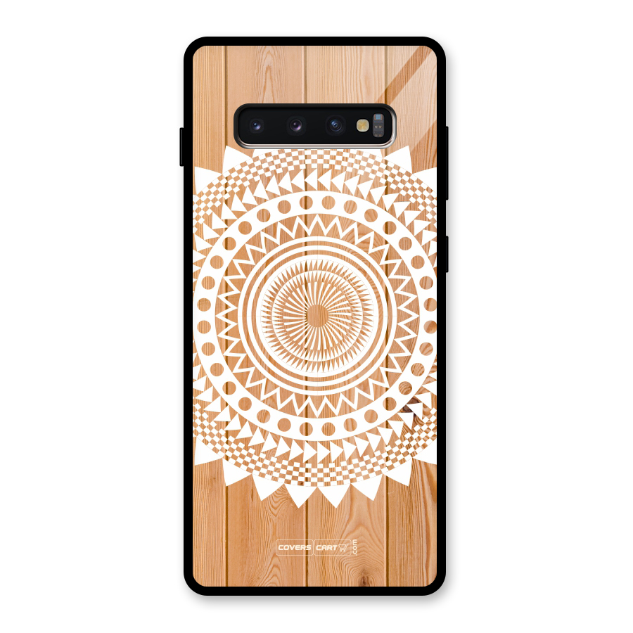 Mandala Design Glass Back Case for Galaxy S10 Plus
