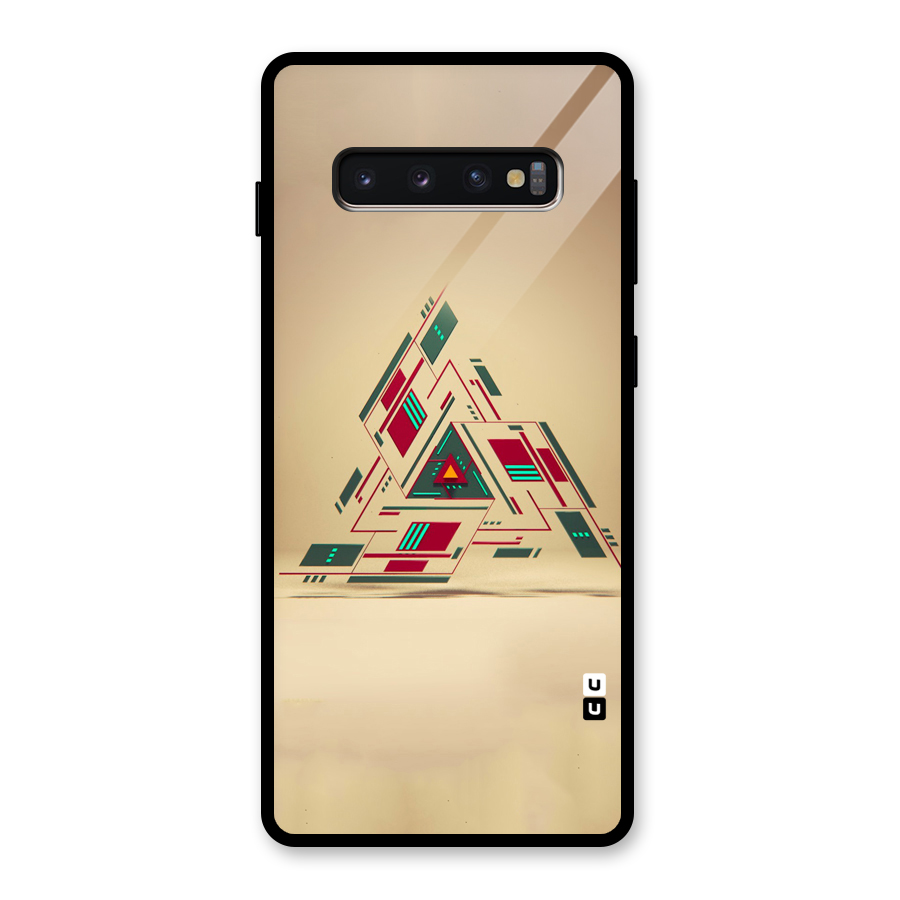 Maze Triangle Glass Back Case for Galaxy S10 Plus