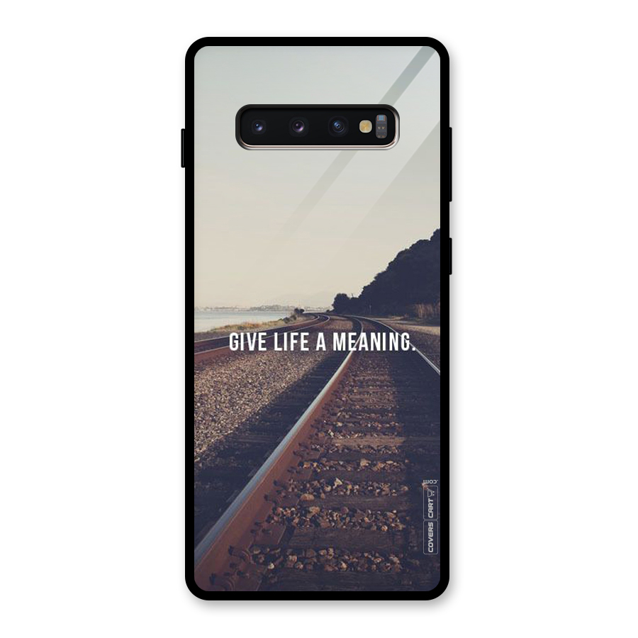 Meaning To Life Glass Back Case for Galaxy S10 Plus