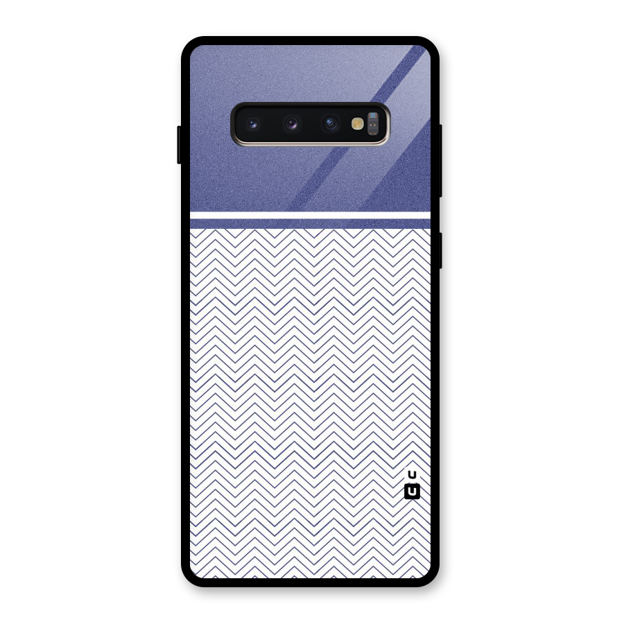 Melange Striped Pattern Glass Back Case for Galaxy S10 Plus
