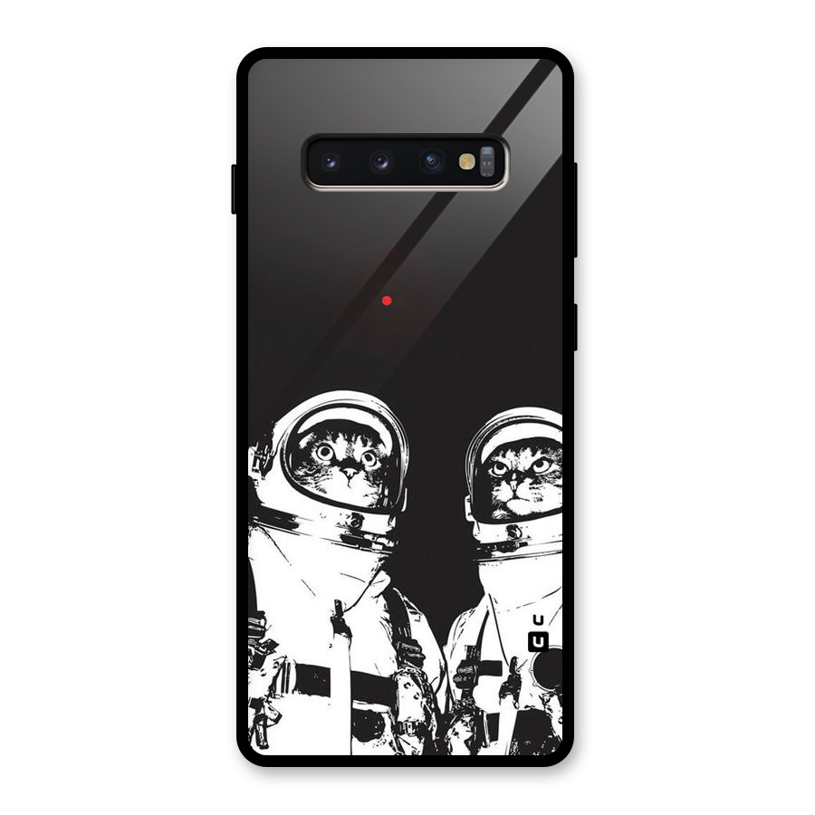 Meow Moon Glass Back Case for Galaxy S10 Plus