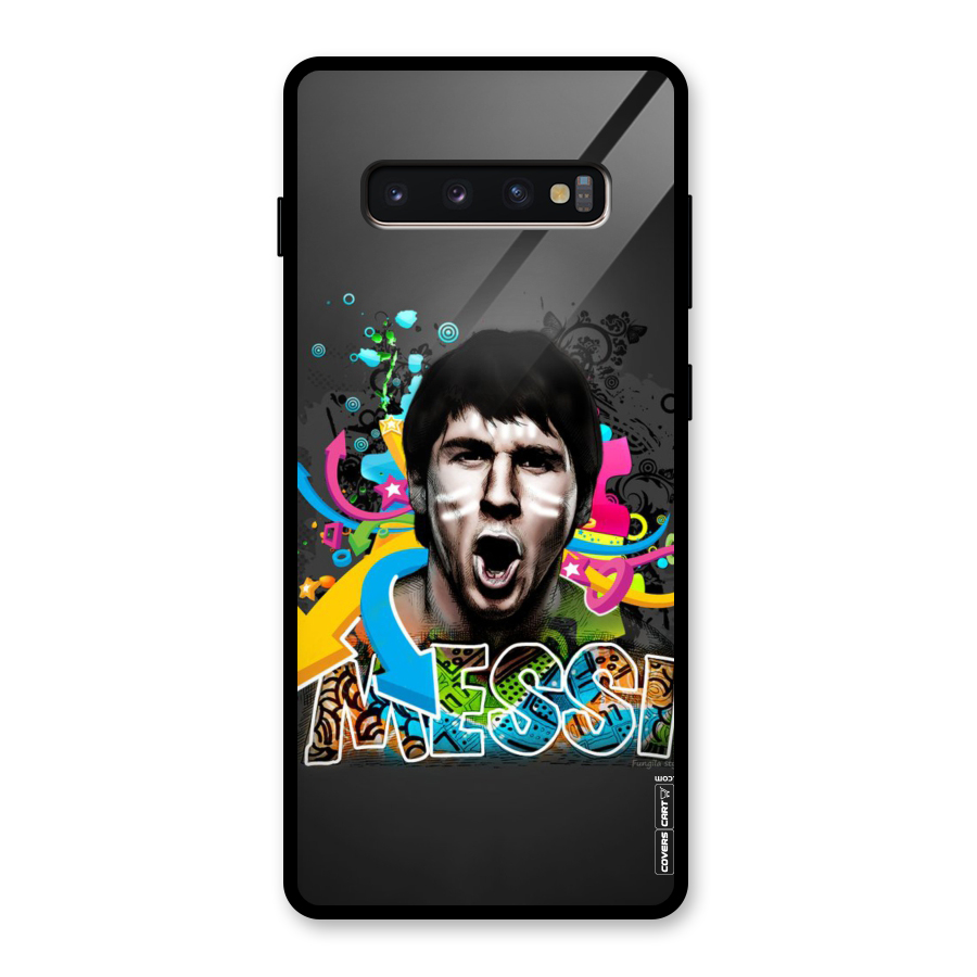 Messi For Argentina Glass Back Case for Galaxy S10 Plus