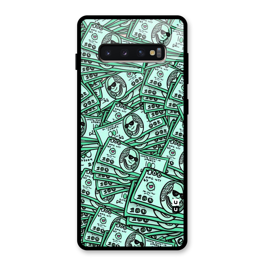 Money Swag Glass Back Case for Galaxy S10 Plus