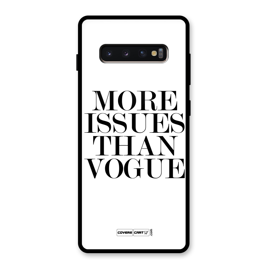 More Issues than Vogue (White) Glass Back Case for Galaxy S10 Plus
