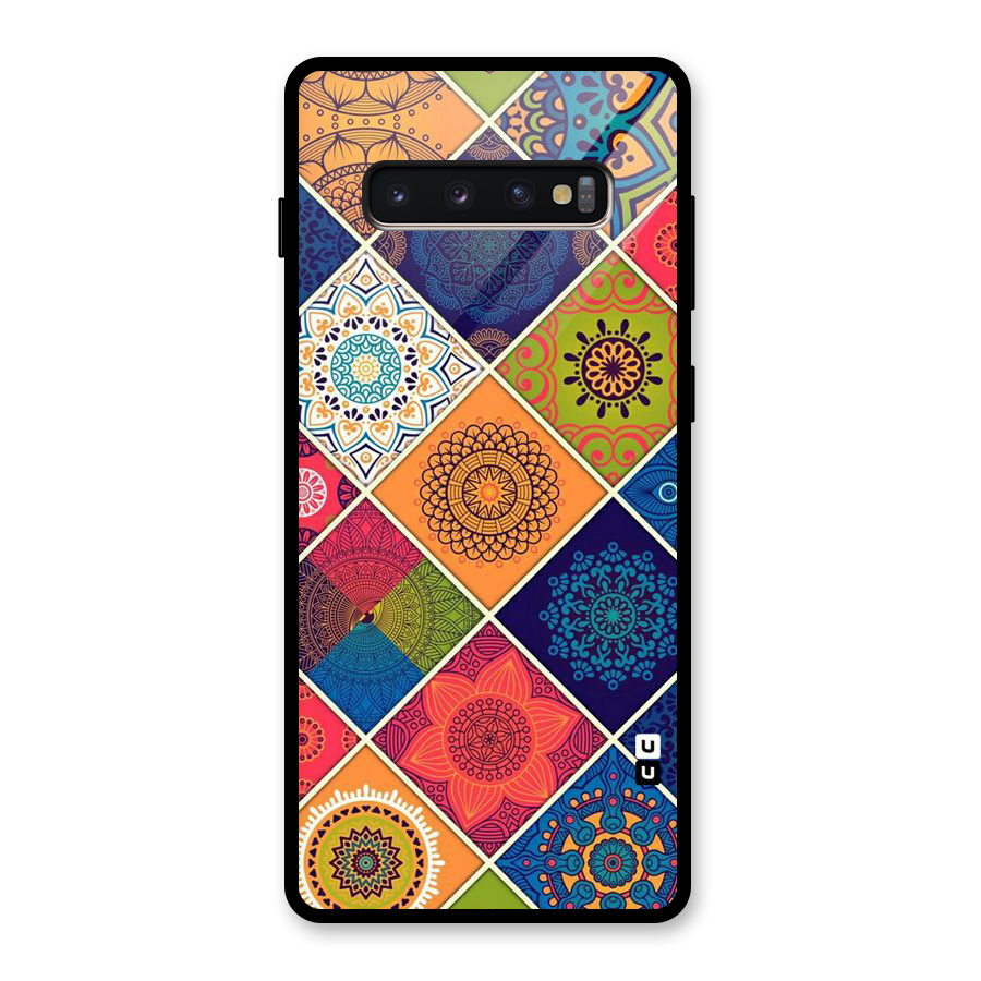 Multi Designs Glass Back Case for Galaxy S10 Plus
