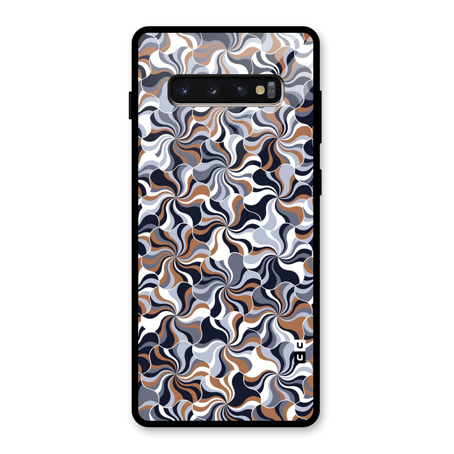 Multicolor Swirls Glass Back Case for Galaxy S10 Plus