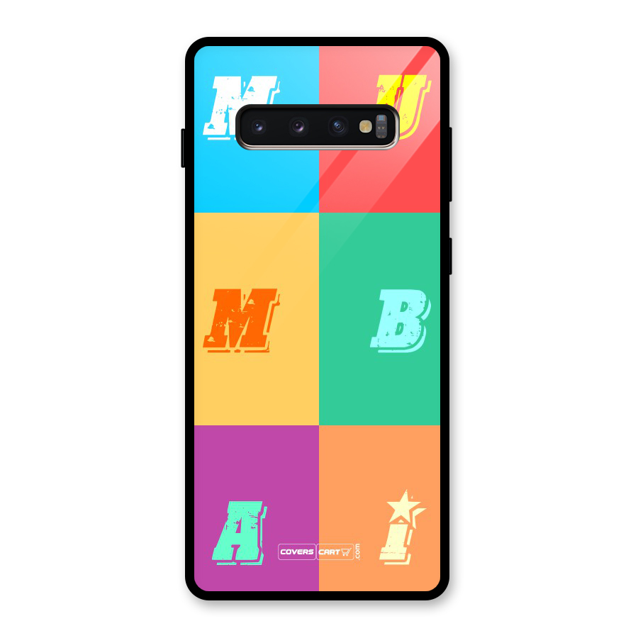 Mumbai Alphabets Glass Back Case for Galaxy S10 Plus
