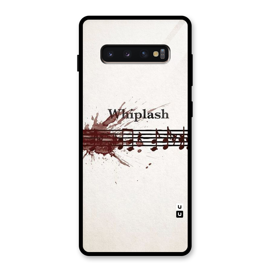 Music Notes Splash Glass Back Case for Galaxy S10 Plus