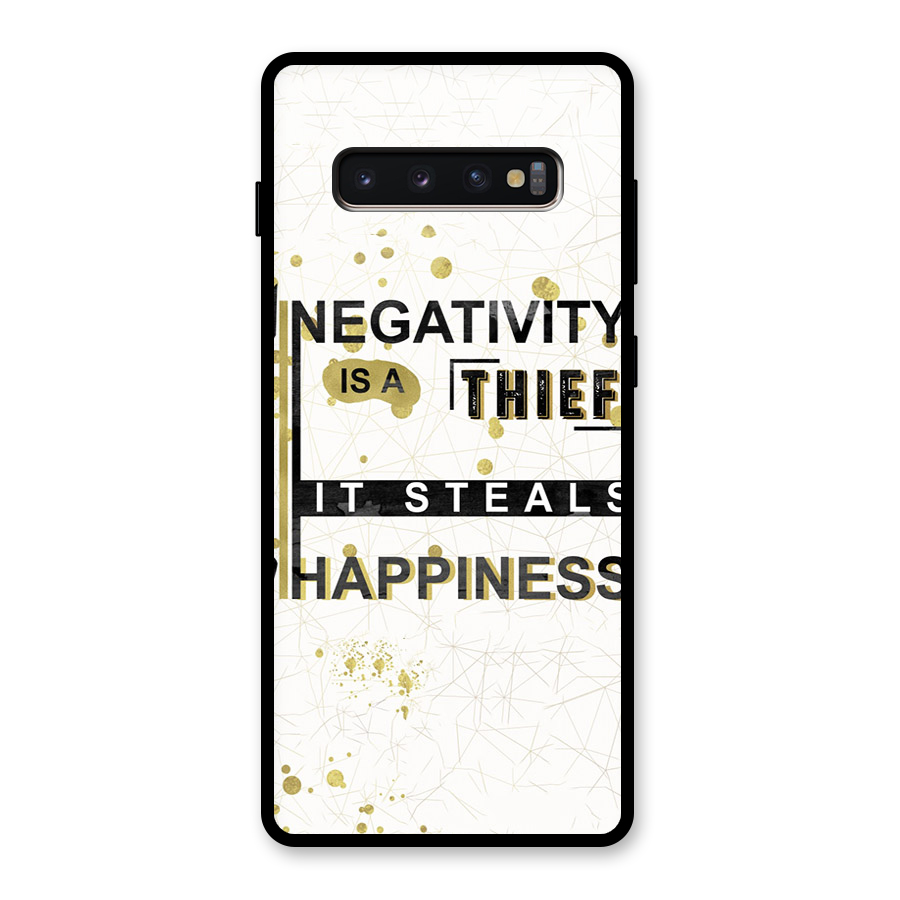 Negativity Thief Glass Back Case for Galaxy S10 Plus