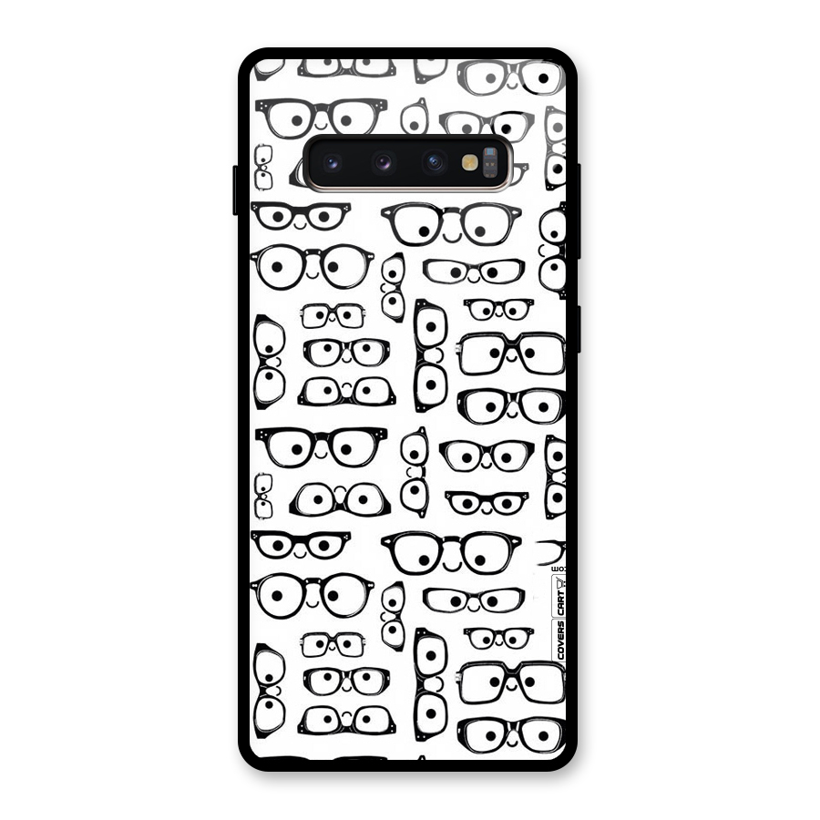 Nerdy Specs Glass Back Case for Galaxy S10 Plus