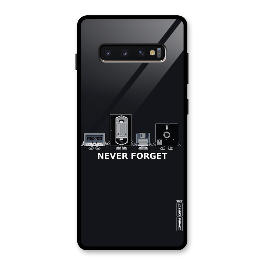 Never Forget Glass Back Case for Galaxy S10 Plus