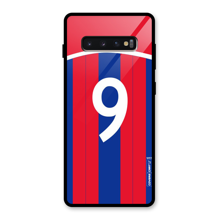 Number 9 Jersey Glass Back Case for Galaxy S10 Plus