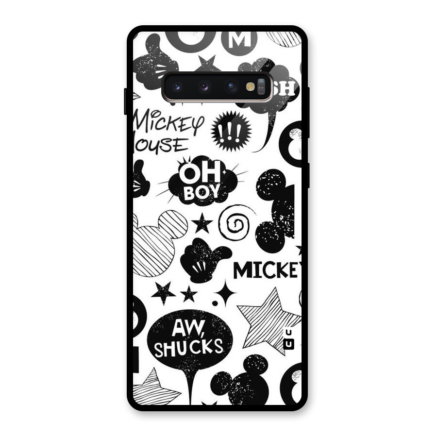 Oh Boy Design Glass Back Case for Galaxy S10 Plus