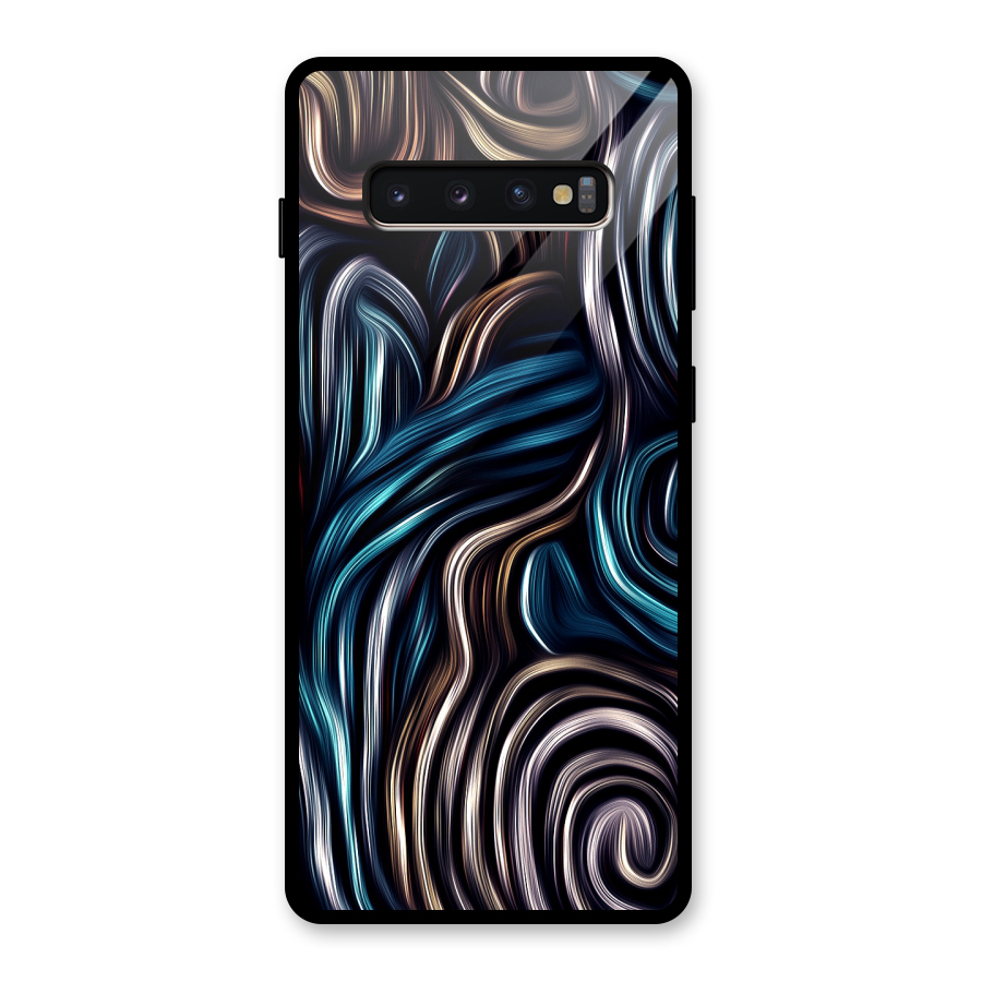 Oil Paint Artwork Glass Back Case for Galaxy S10 Plus