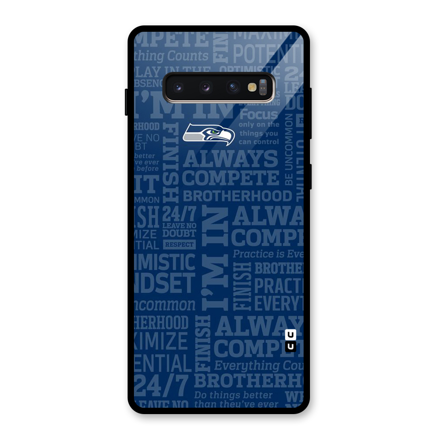 Optimistic Blue Glass Back Case for Galaxy S10 Plus