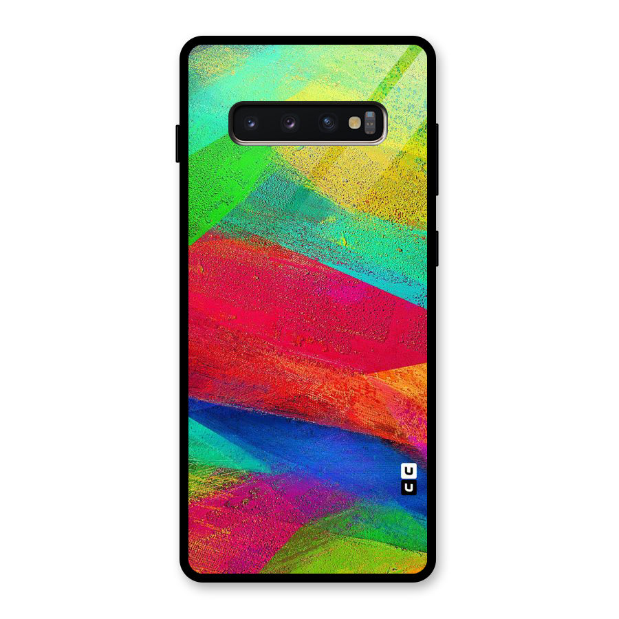 Paint Art Pattern Glass Back Case for Galaxy S10 Plus