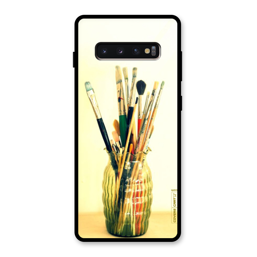 Paint Vass Glass Back Case for Galaxy S10 Plus