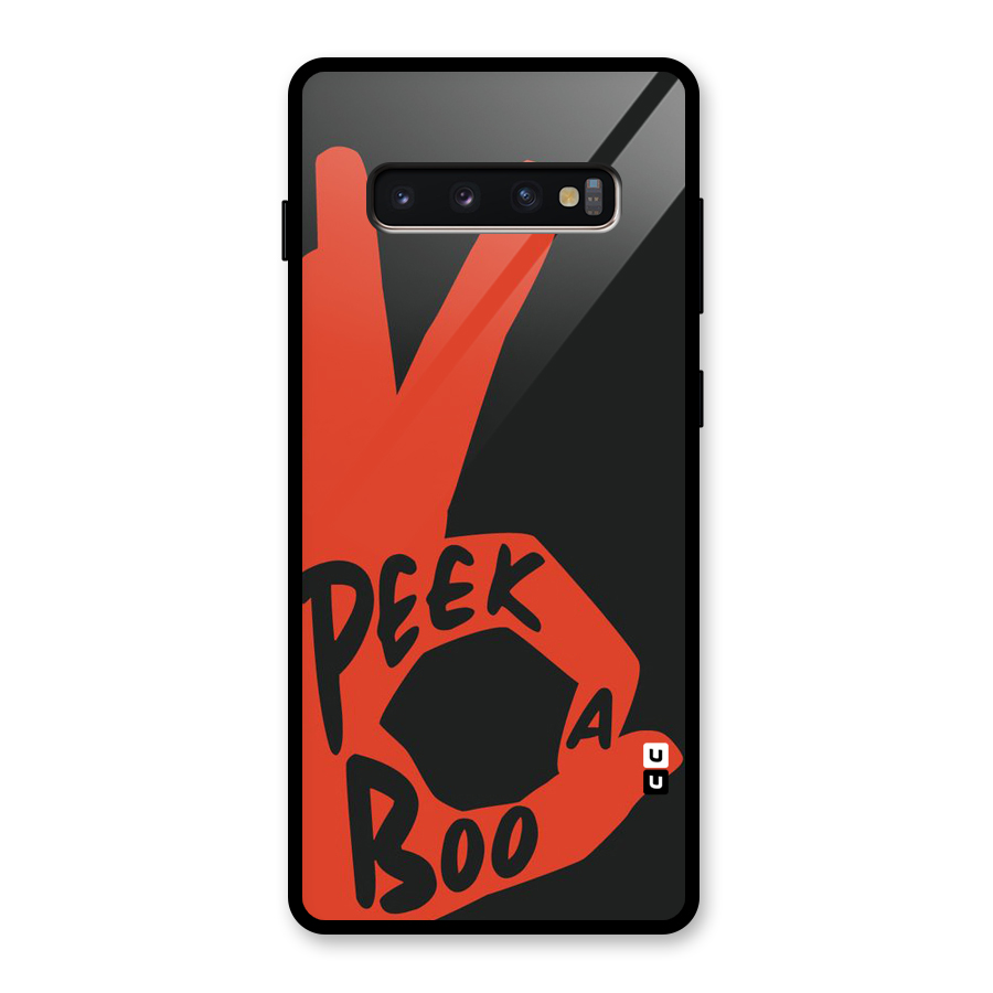 Peek-a-boo Glass Back Case for Galaxy S10 Plus