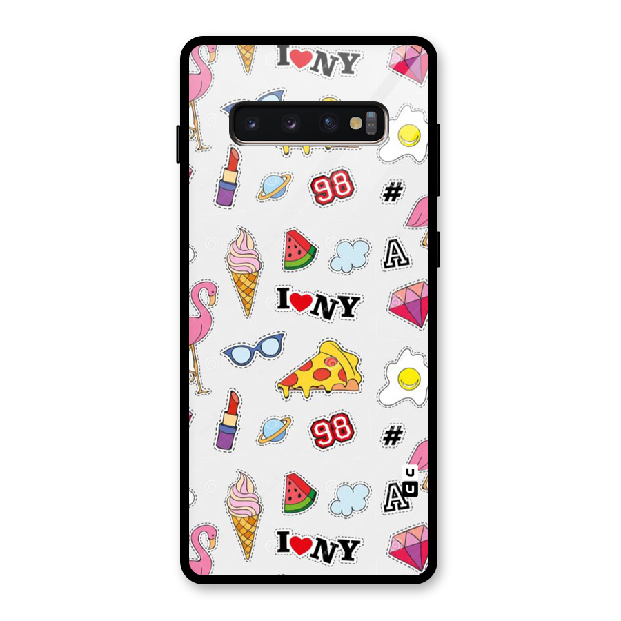 Personnel Quirk Glass Back Case for Galaxy S10 Plus