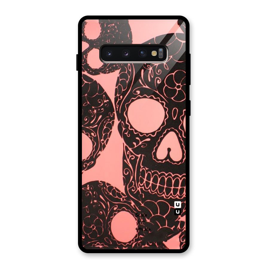 Pink Head Glass Back Case for Galaxy S10 Plus