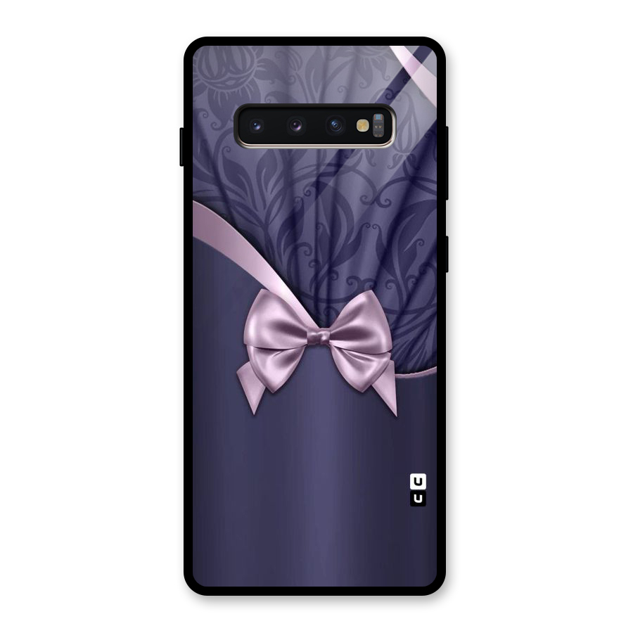 Pink Ribbon Glass Back Case for Galaxy S10 Plus