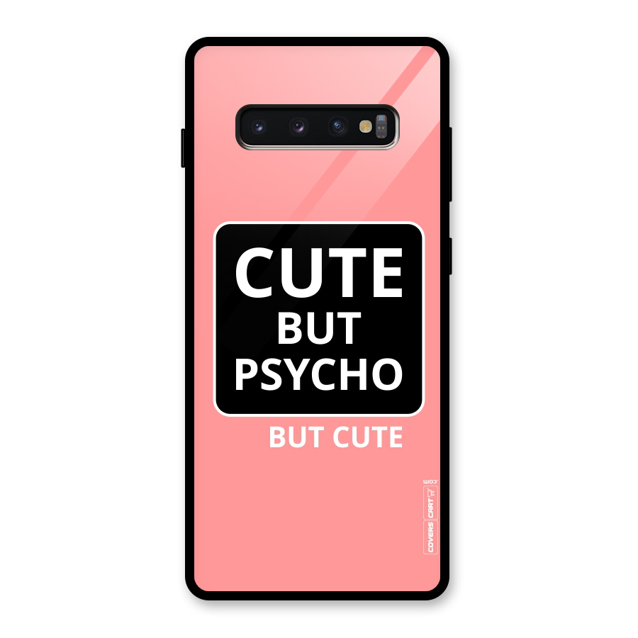 Psycho But Cute Glass Back Case for Galaxy S10 Plus