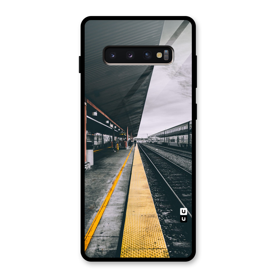 Railway Track Glass Back Case for Galaxy S10 Plus