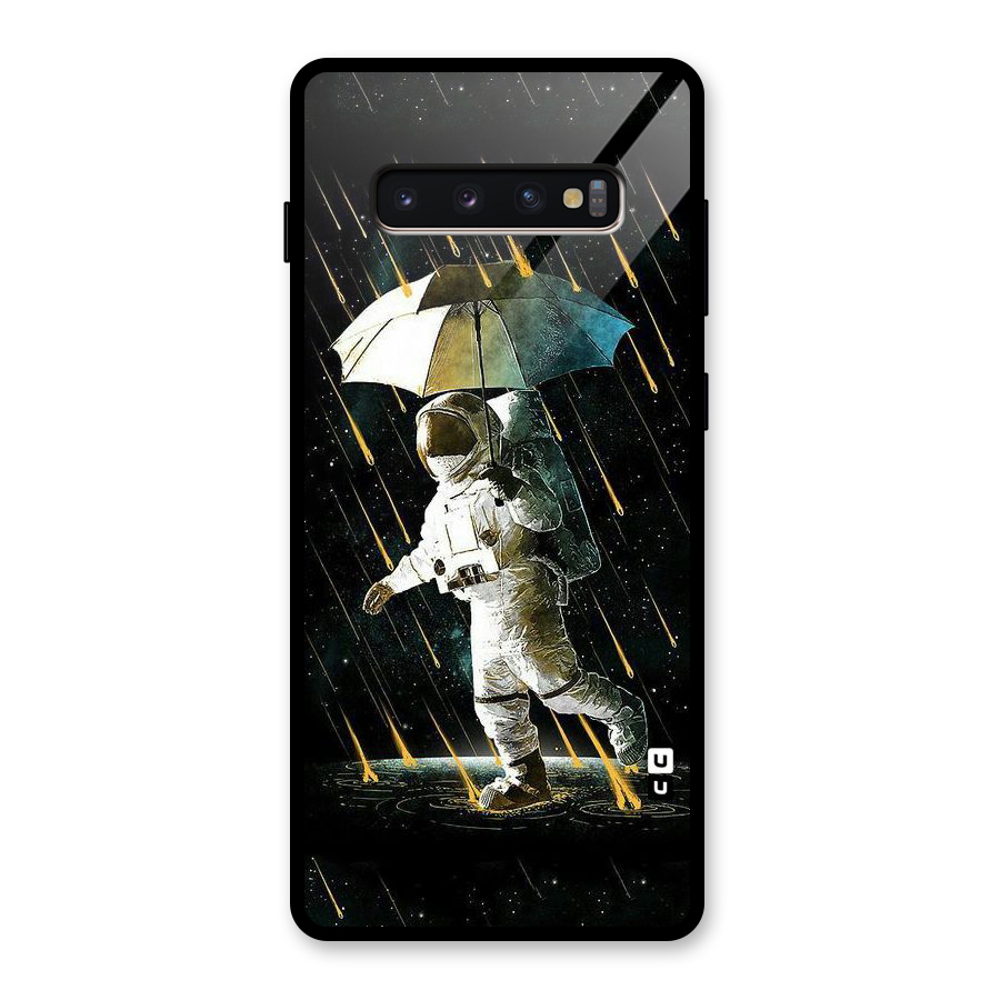 Rain Spaceman Glass Back Case for Galaxy S10 Plus