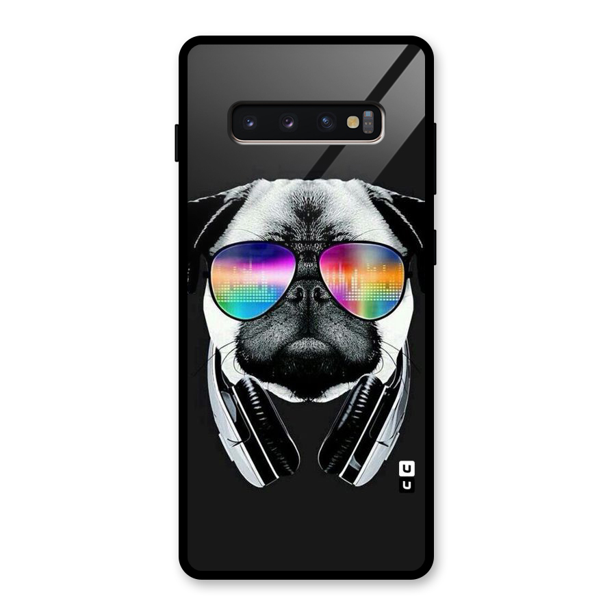 Rainbow Dog Swag Glass Back Case for Galaxy S10 Plus