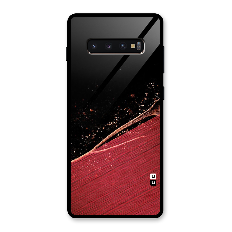 Red Flow Drops Glass Back Case for Galaxy S10 Plus