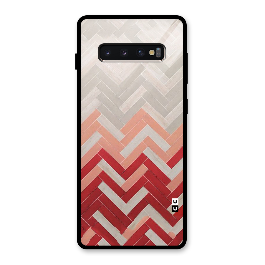 Reds and Greys Glass Back Case for Galaxy S10 Plus