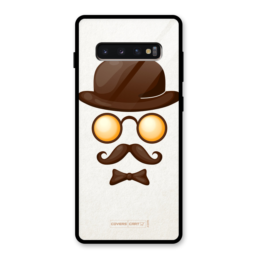 Retro Style Glass Back Case for Galaxy S10 Plus