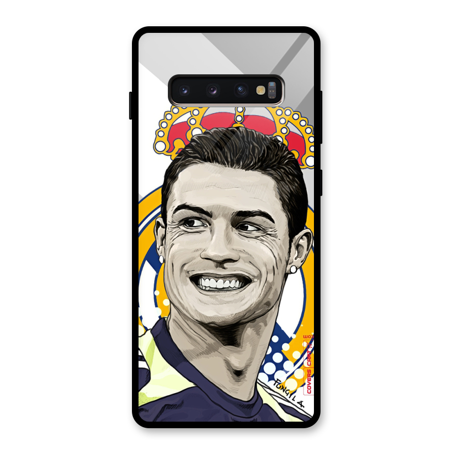 Ronaldo Madrid King Glass Back Case for Galaxy S10 Plus