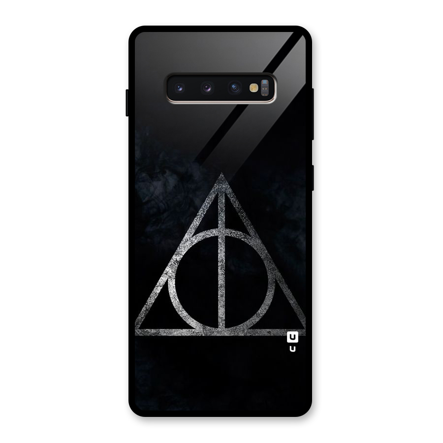 Rugged Triangle Design Glass Back Case for Galaxy S10 Plus