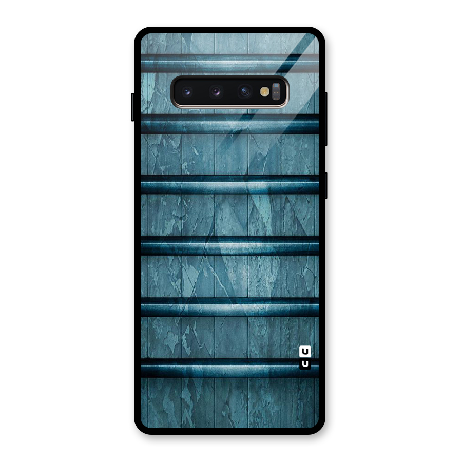 Rustic Blue Shelf Glass Back Case for Galaxy S10 Plus