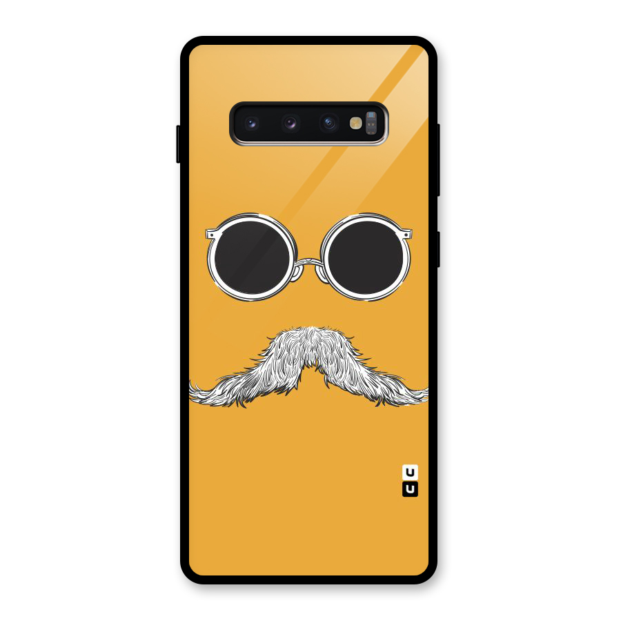 Sassy Mustache Glass Back Case for Galaxy S10 Plus
