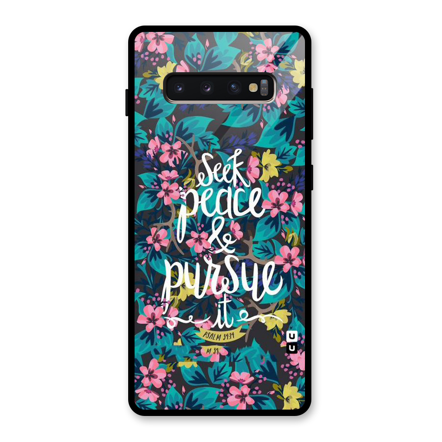 Seek Peace Glass Back Case for Galaxy S10 Plus
