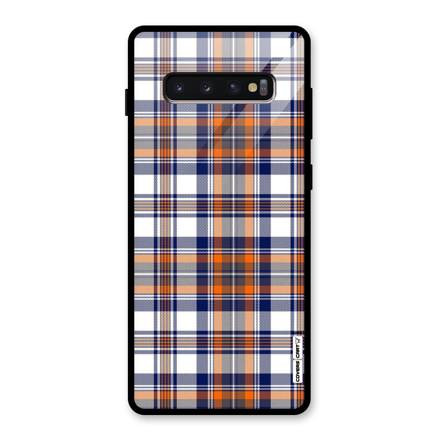 Shades Of Check Glass Back Case for Galaxy S10 Plus