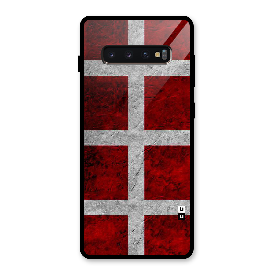 Silver Lines Glass Back Case for Galaxy S10 Plus