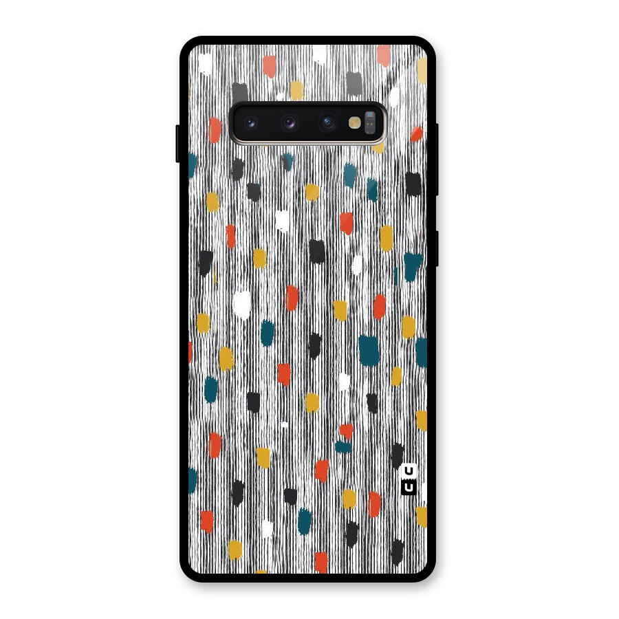 Single Paint Pattern Glass Back Case for Galaxy S10 Plus