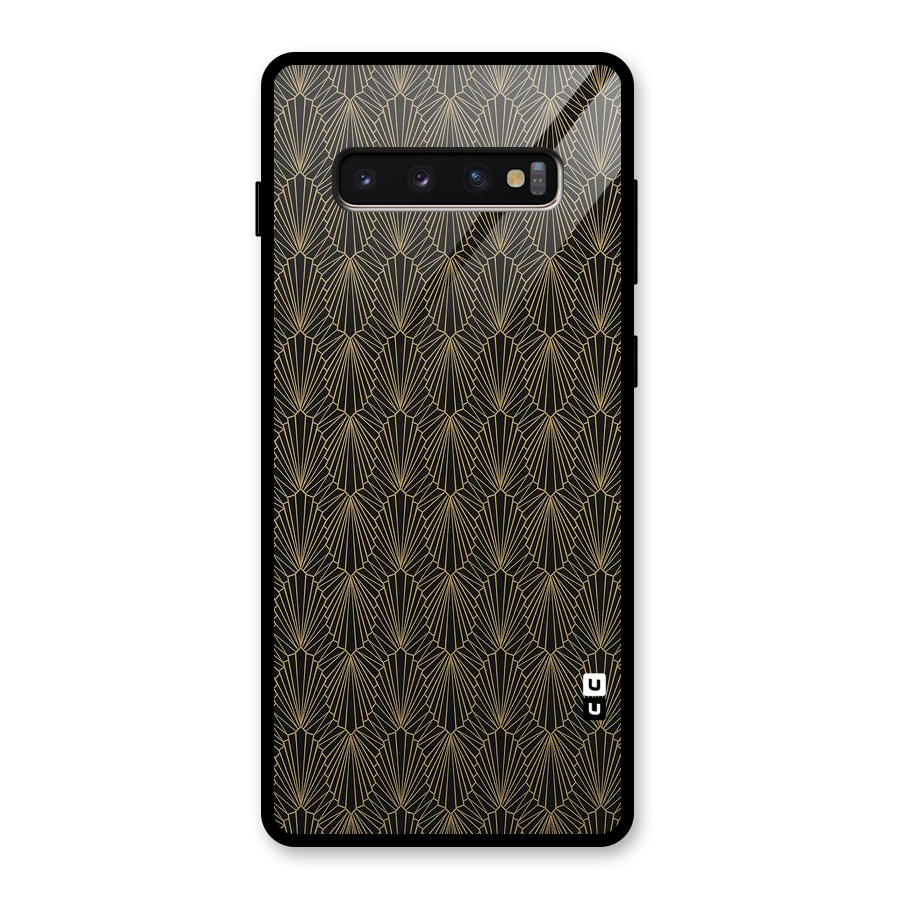 Small Hills Lines Glass Back Case for Galaxy S10 Plus