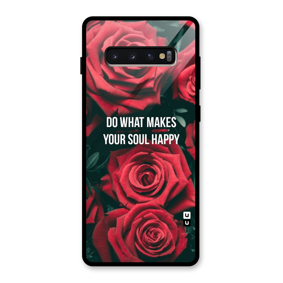 Soul Happy Glass Back Case for Galaxy S10 Plus