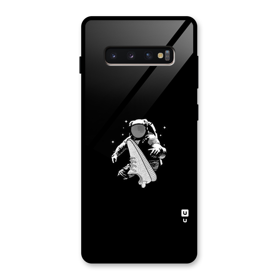 Space Shoe Glass Back Case for Galaxy S10 Plus