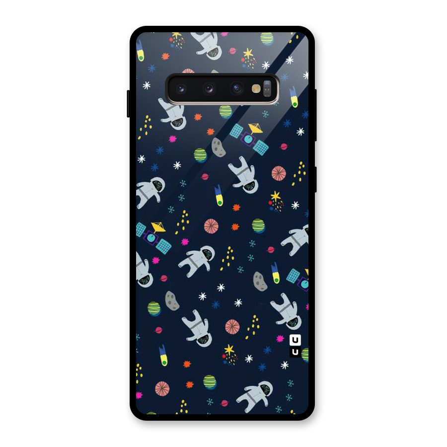Spaceman Dance Glass Back Case for Galaxy S10 Plus