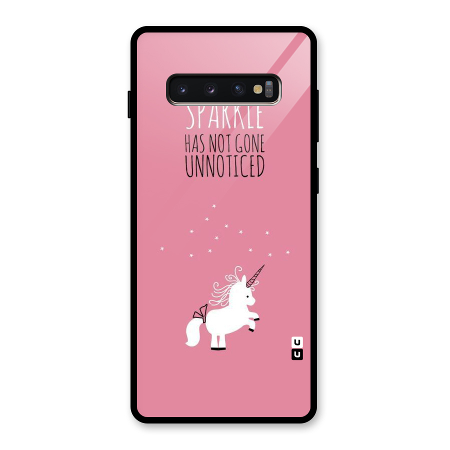 Sparkle Not Unnoticed Glass Back Case for Galaxy S10 Plus