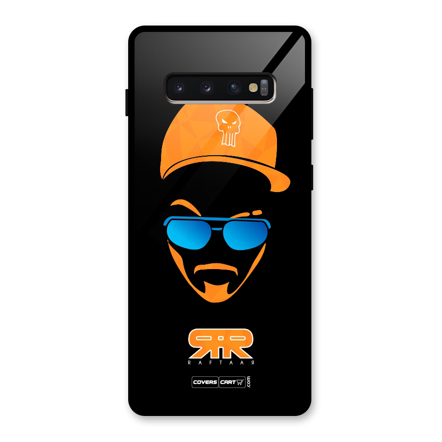 Special Raftaar Edition Orange Glass Back Case for Galaxy S10 Plus