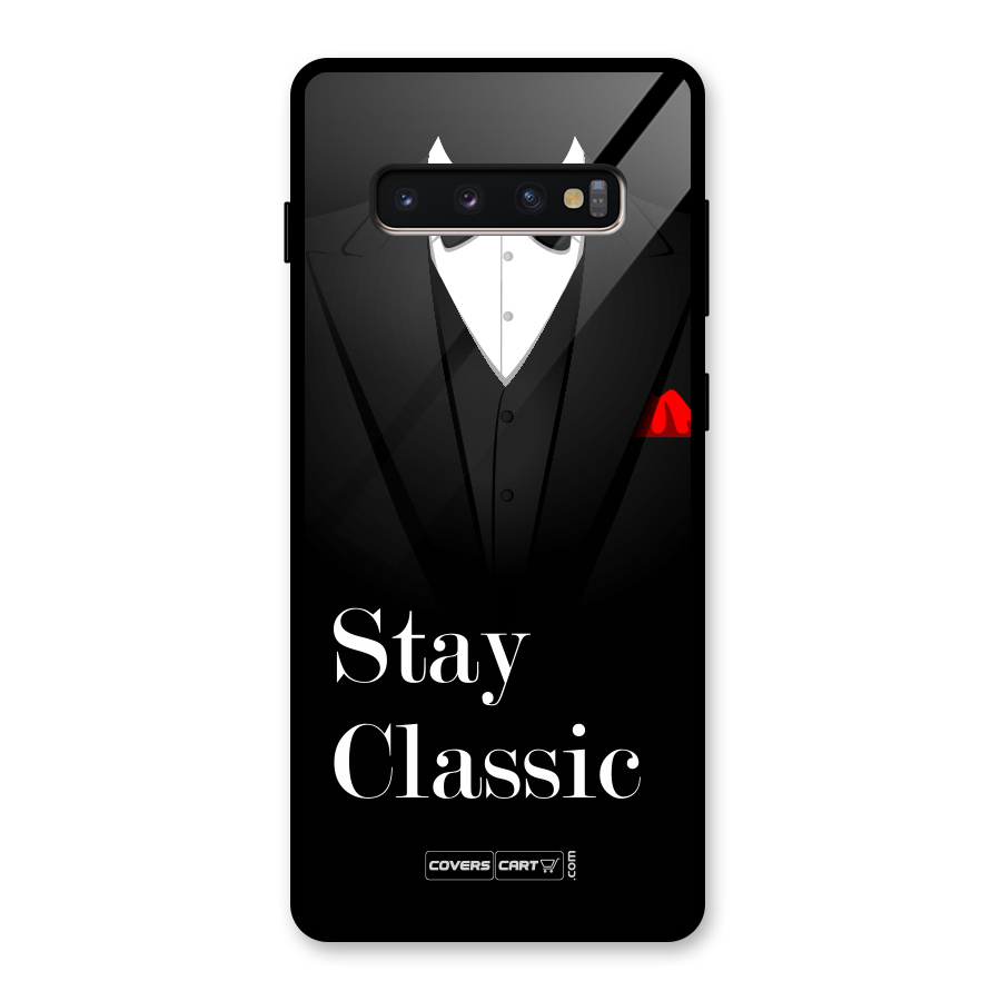 Stay Classic Glass Back Case for Galaxy S10 Plus